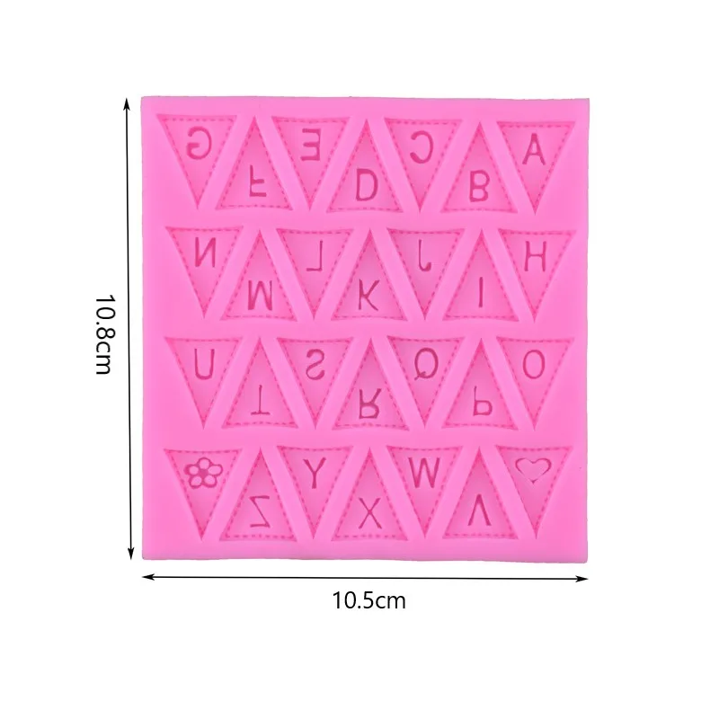 

1PC Silicone Cake Mold DIY Cake Mold Birthday Cake Design Mold Triangular 26 English Alphabet Mold Home Bakeware Pastry Tools