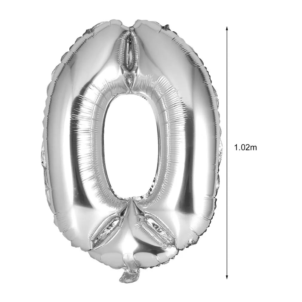 

HOT Inflatable Silver Digit Number Foil Mylar Balloon for Wall Decoration Wedding Christmas Decor Event Party Air Balloons