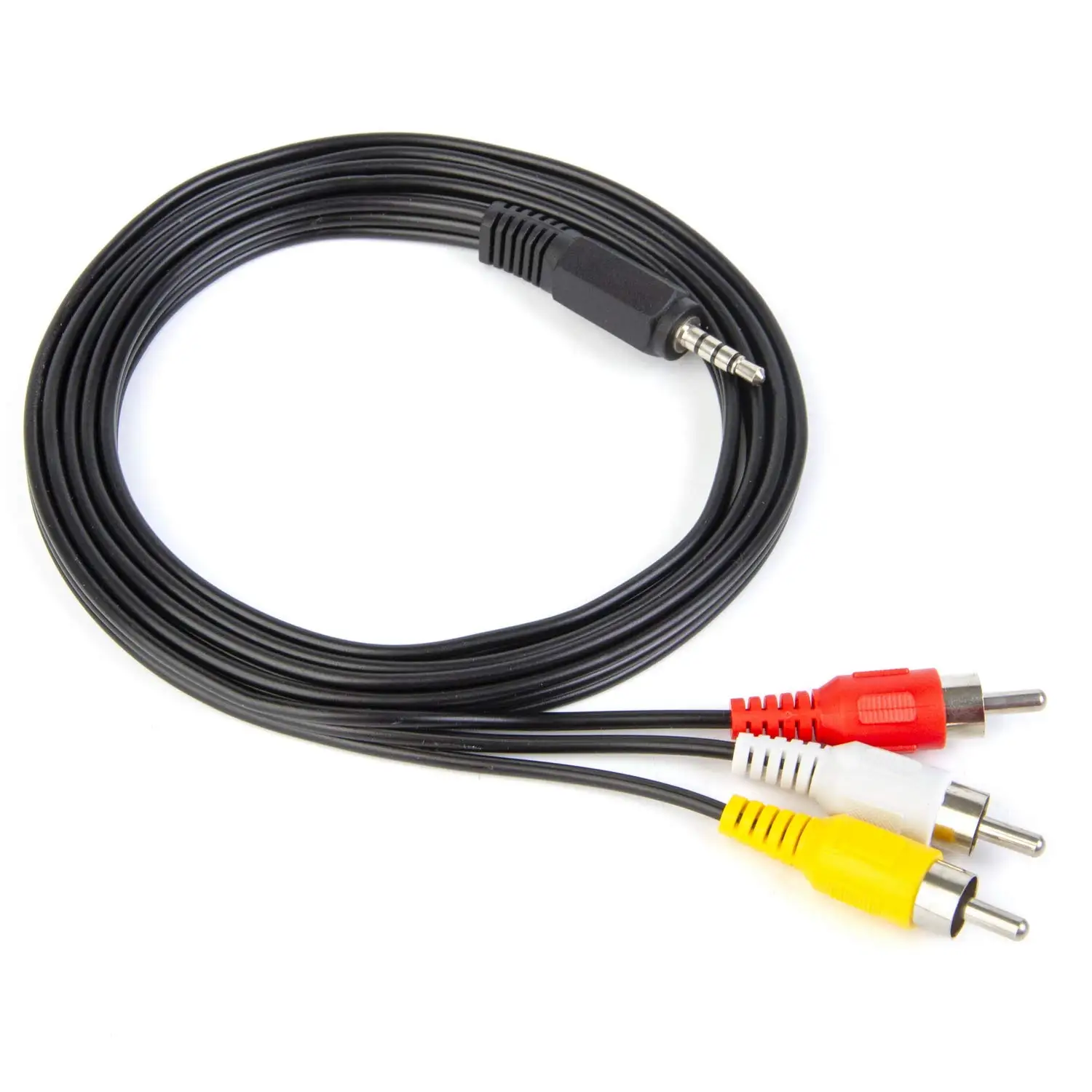 Стерео Аудио Видео кабель со штекером 3 5 мм на штекер 3RCA AUX для смартфонов MP3