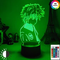 anime hunter x hunter led night light killua zoldyck figure nightlight color changing usb battery table gift for kids 3d lamp