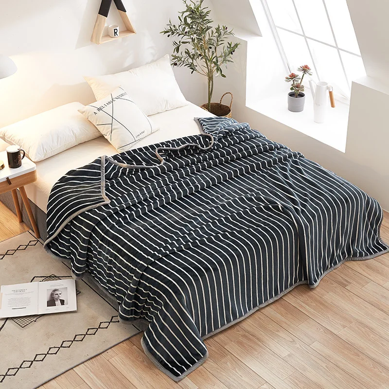 

Super Soft Thick Smmer Air Condition Blanket for Sofa Bed Travel Plane Nordic Blankets for Adult Student Dorm Bedspread Bedding