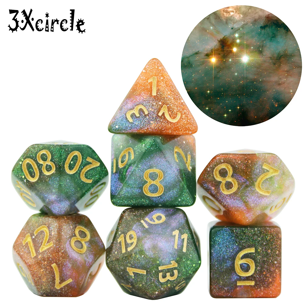 Новая Вселенная Галактика многогранные кости набор для настольной доски ролевые