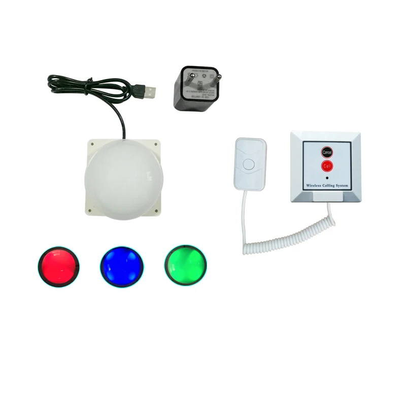 Wirless Calling System button call for patient in the sickroom and room light for nurse from outside for Cafe/Hospital Emergency