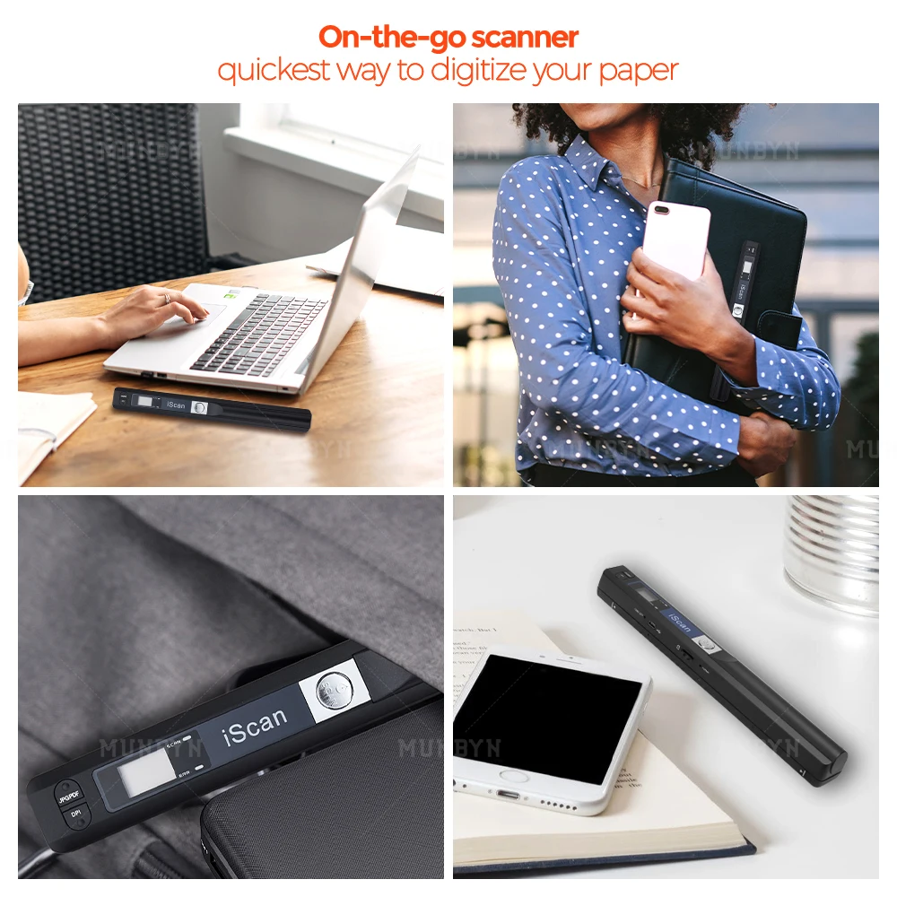 Портативный ручной сканер для документов 16 ГБ формат A4 900DPI JPEG/PDF|Сканеры| |