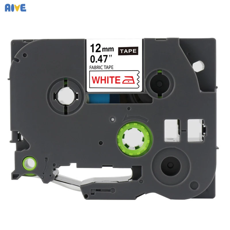 Aive Fabric Iron-on Label TZe-FA3 tze-FA3r for Brother 12mm*3m blue on white label tape TZ-FA1 for Brother P-touch printer E100B