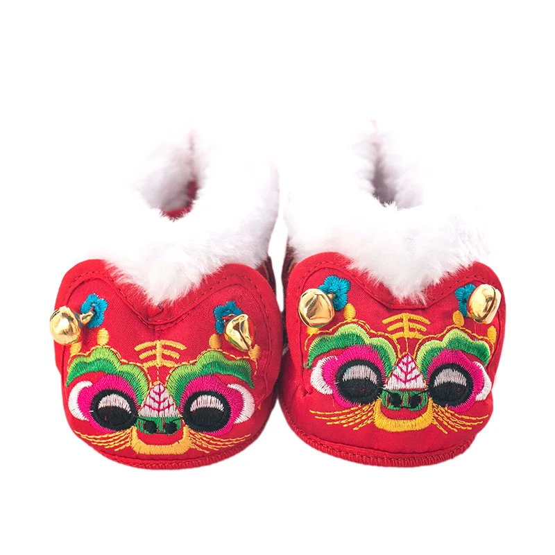 Winter New Baby Tiger Shoe Cotton Shoes Baby Full Moon Full Year Soft Bottom Cotton Shoes Warm Soft Children's Embroidered Shoes