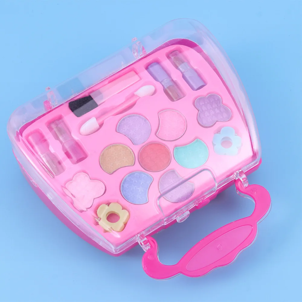 

Girls Girls Pretend Make-Up Box Kids Vanity Beauty Salon Cosmetic Washable Case