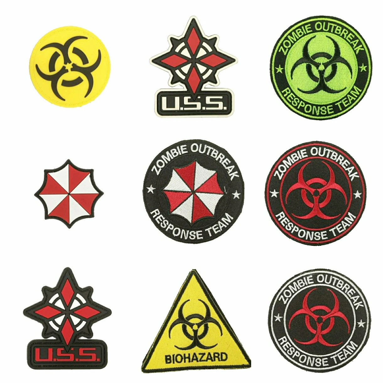 

DIY embroidery pvc HOOK&LOOP umbrella patch letter uss fox badges applique patches for clothing SC-37