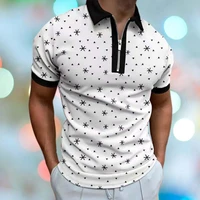 summer mens social polo shirts 2021 new geometric figure print short sleeve shirt male swaggy cool blouse mens brand t shirts