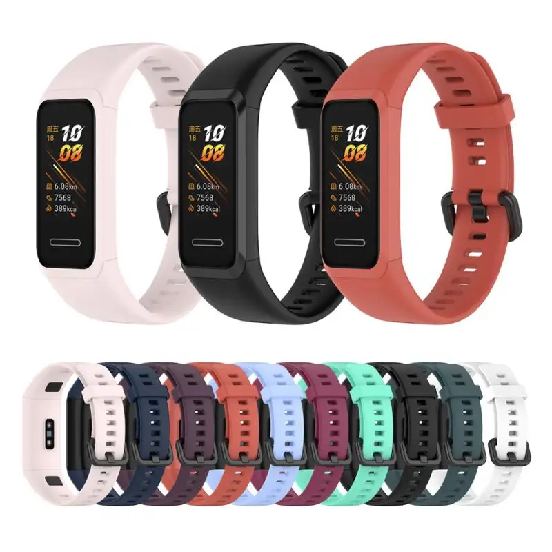 

Silicone Watch Strap For Huawei Band 4 Wristbands Accessories Replacement Sport Strap For Huawei Honor Band 5i Bracelet
