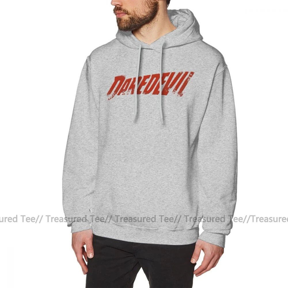Daredevil худи Daredevil толстовки мужские хлопковый пуловер с капюшоном модная уличная одежда длинные фиолетовые зимние большие толстовки - Цвет: Gray