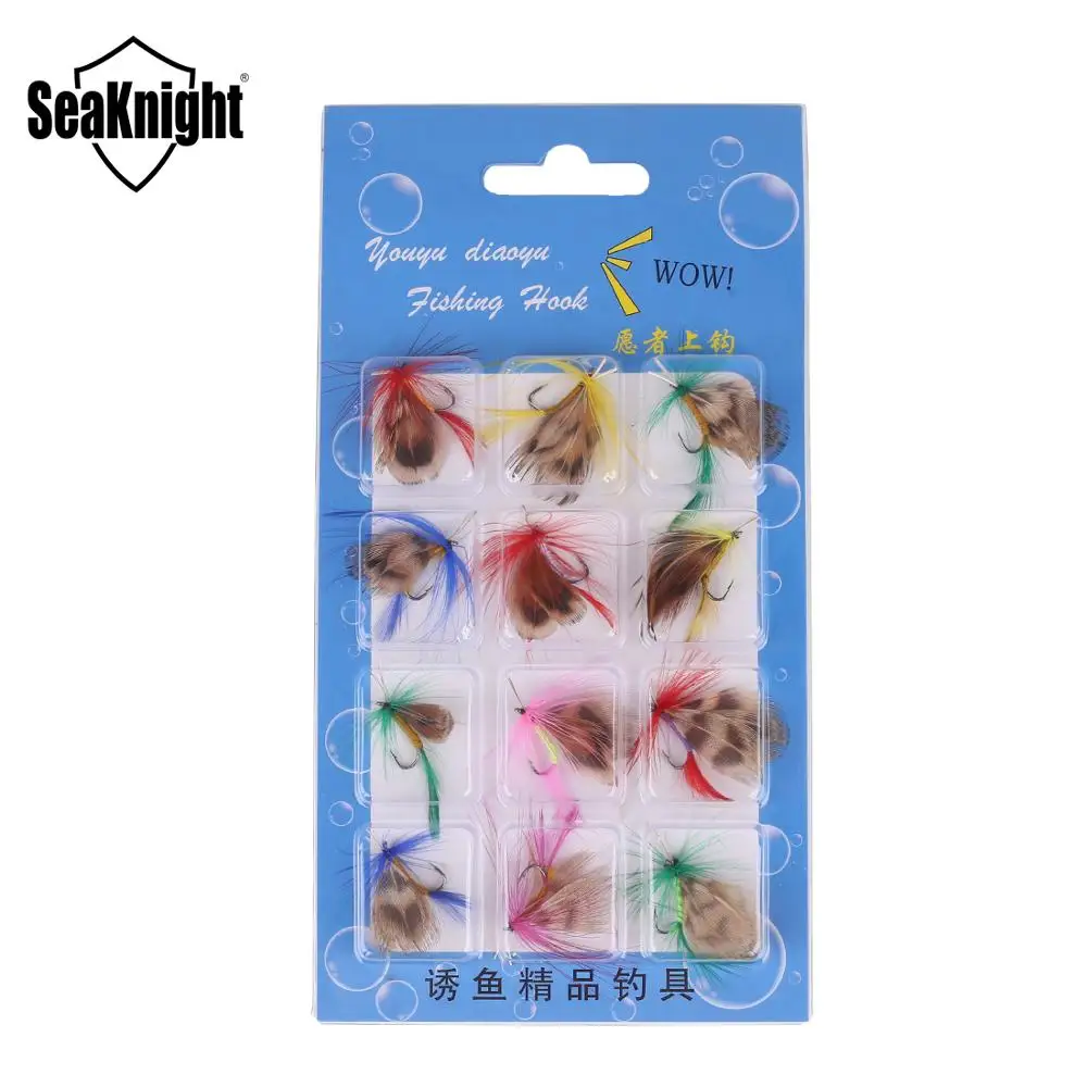 SeaKnight 24 шт. рыболовная приманка в форме бабочки с крылышками крючки для сухого