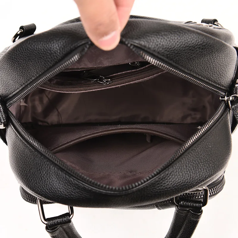 

Luxury Women Leather Backpack Female Shoulder Bags Designer Travel Backpack Mochila School Bags For Teenage Girls 2020