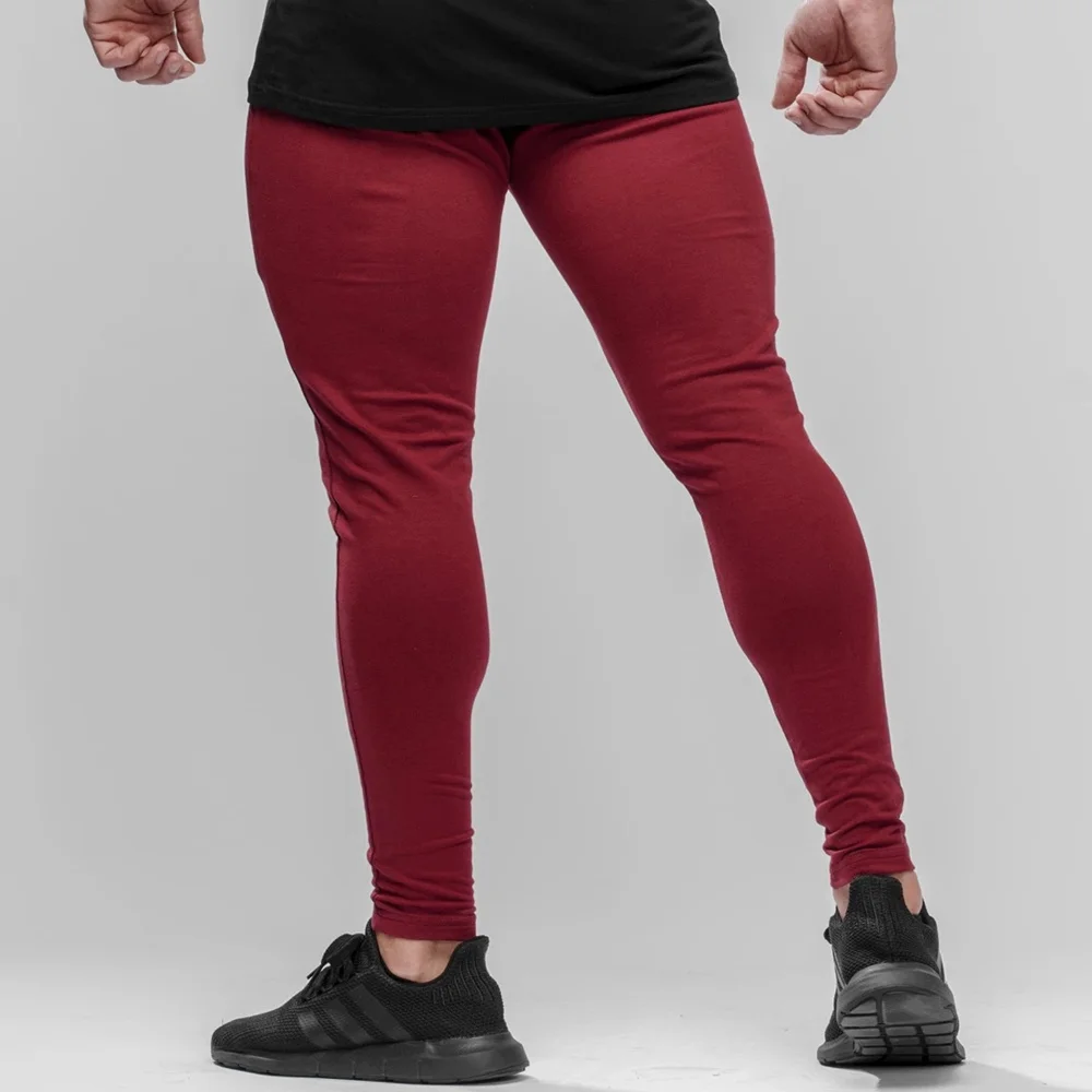 Мужские обтягивающие штаны для бега спортивные из хлопка бодибилдинга фитнеса