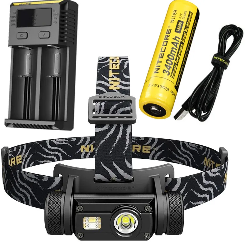 NITECORE HC65 USB Перезаряжаемый налобный фонарь CREE XM-L2 U2 max 1000 люмен дальность луча 110 м наружная фара для велосипеда