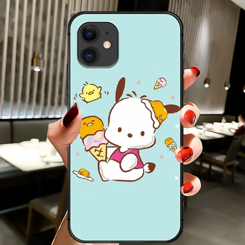 

Cartoon Pochacco Phone Case Cover Hull For IPhone 5 5s se 2 6 6s 7 8 12 Mini Plus X XS XR 11 PRO MAX black Shell Soft Coque