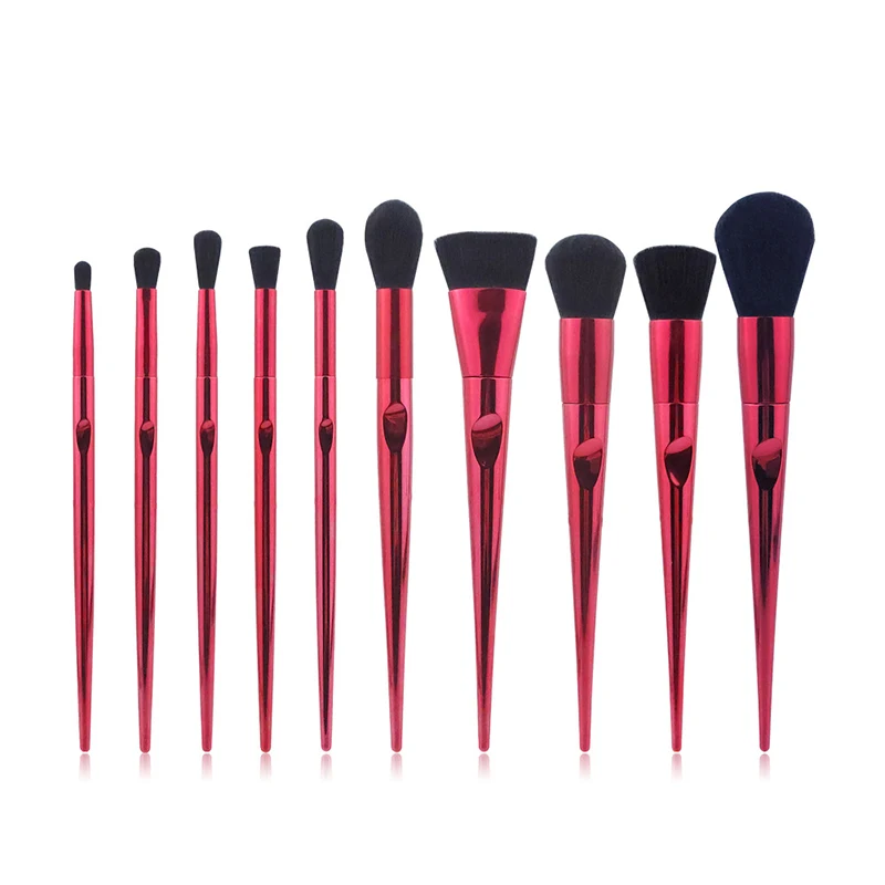 Новинка 10 красная влажная дикая Кисть для макияжа Кисти основа свободная Пудра