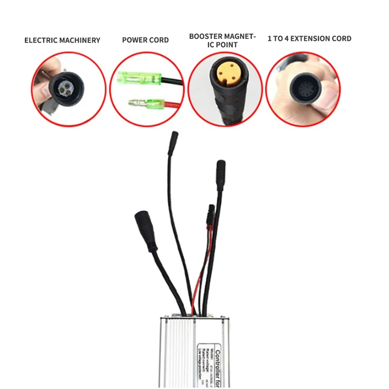 

36V/48V 1000-1500W Electric Bike Brushless Motor Controller Waterproof Interface for E-Bike