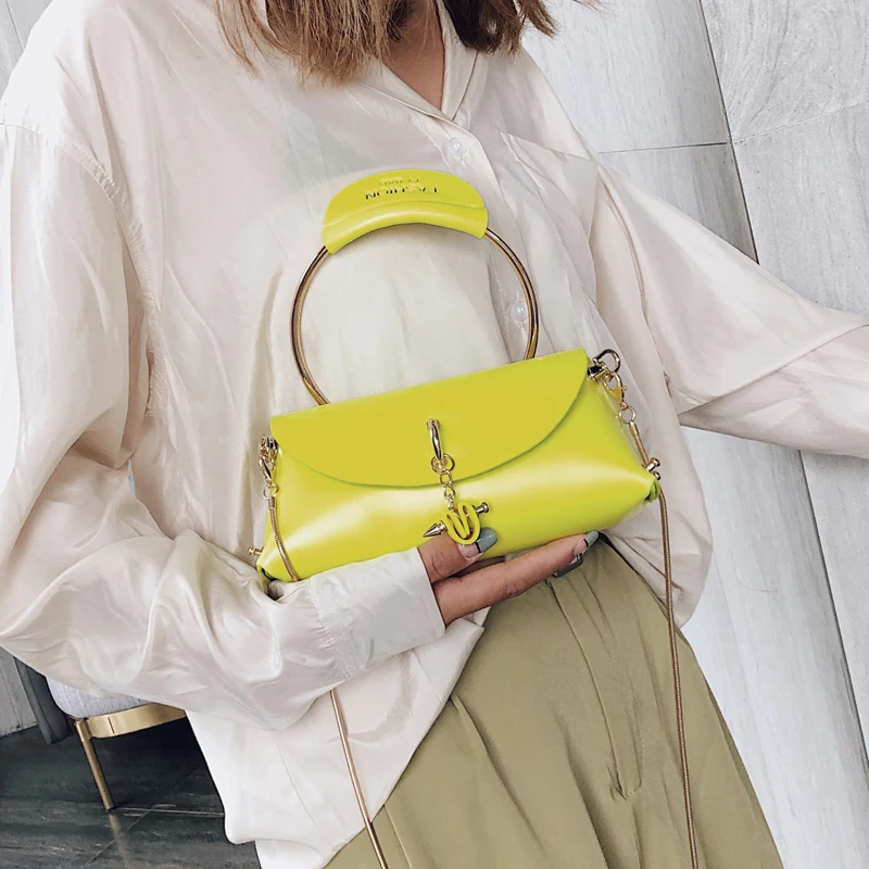 Женские сумки неоновые зеленые желтые через плечо женская элегантная сумка