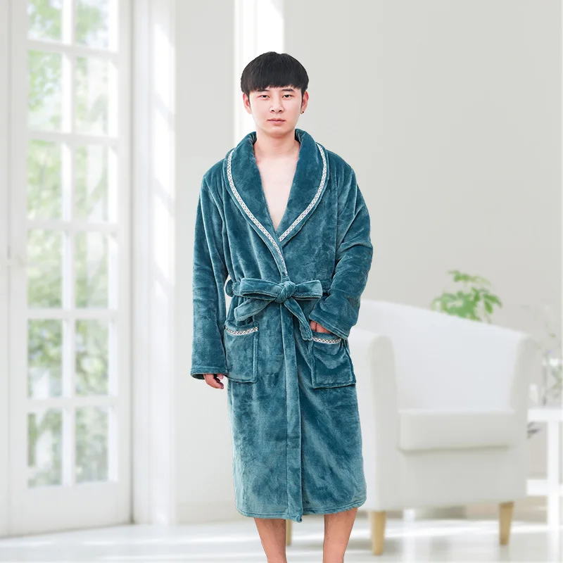 Пеньюар мужской халат для душа пижама мужское кимоно хлопковый Халат размера