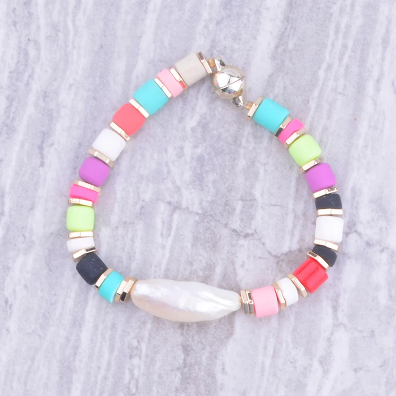 Pulseras mujer moda повязка на руку vsco девушка жемчужный браслет забавный браслет богемные Бохо Пресной воды Жемчужные Браслеты для женщин - Окраска металла: bracelet