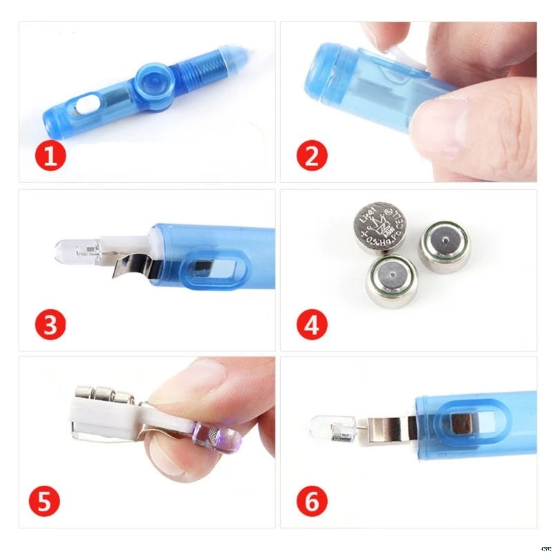 

LED Spinning Pen Ball Pen Fidget Spinner Hand Top Glow In Dark Light EDC Stress Relief Toys Kids Toy Gift School Supplies