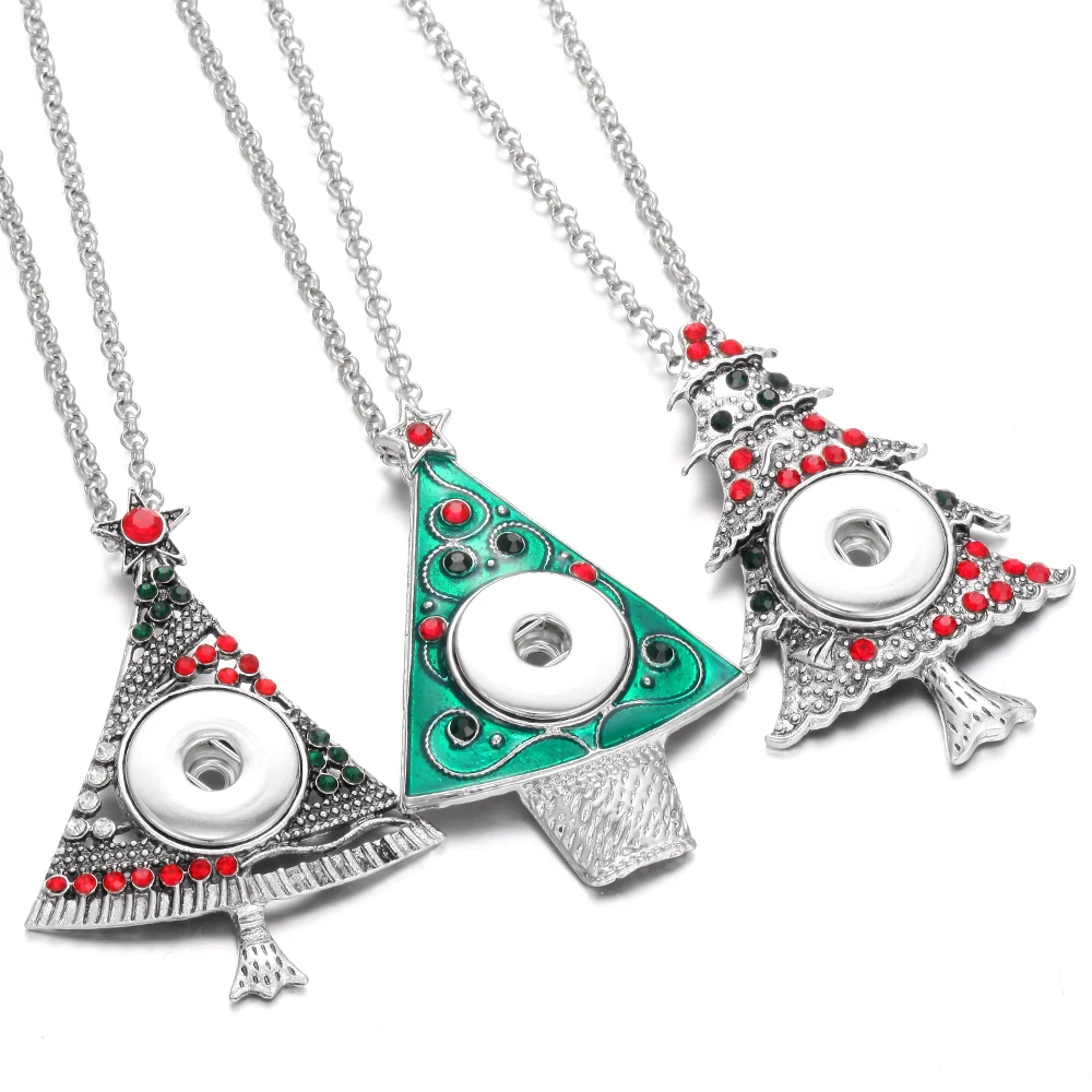 Цепочка с подвеской в виде рождественской елки 20 мм 18 мм|Ожерелья подвеской| |