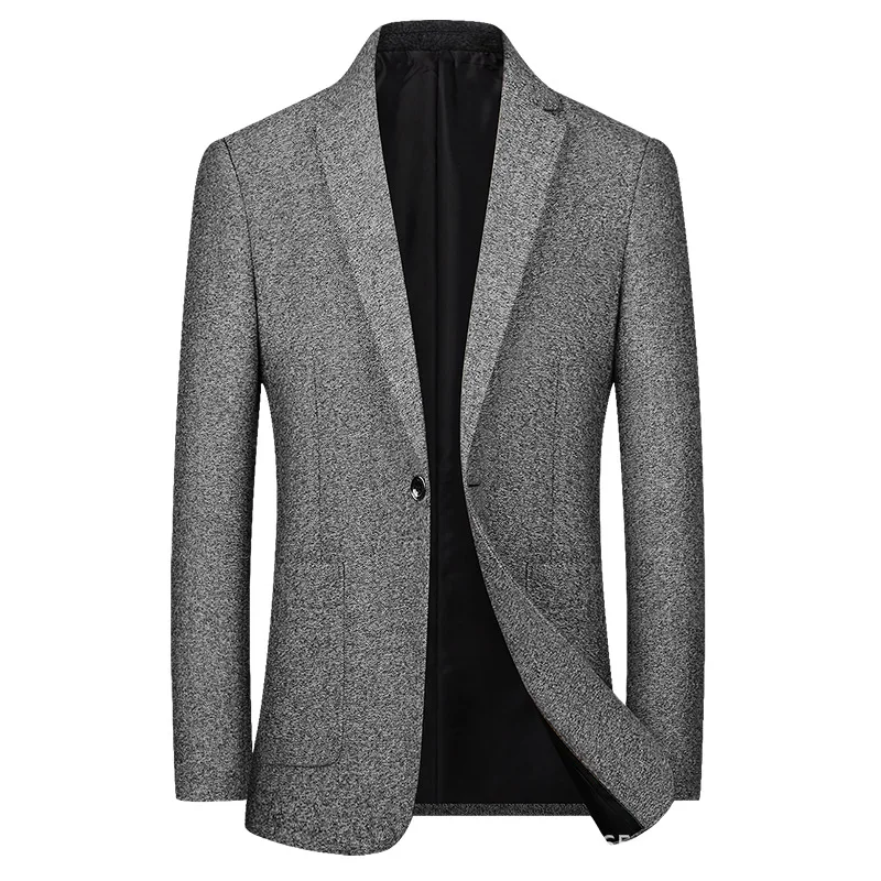 

2020 Men's Casual Non-Iron Suit Herringbone Pattern Autumn Loose Fashion blazer