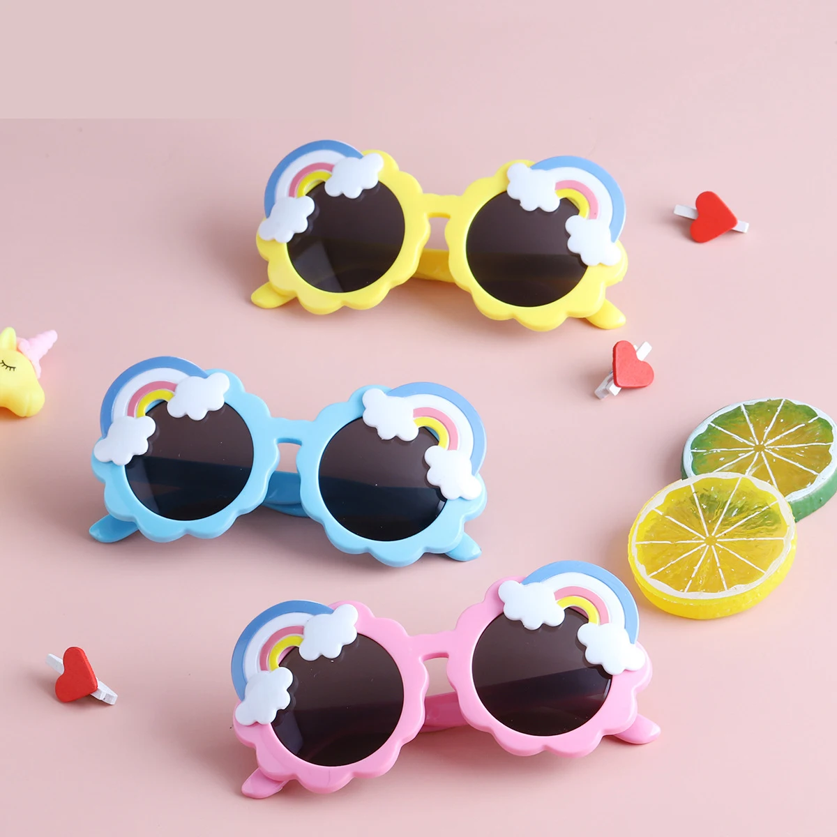 

Rainbow Flower Sun Glasses Kids Round Sunglasses Children Boys Girls Baby Colored Shades Yellow Pink Eyeglasses Cute Trends 2021