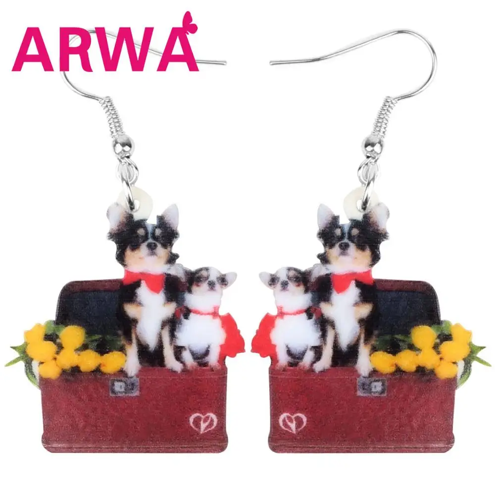 Акриловая подвеска для чихуахуа ARWA с большим рисунком длинная Милая в виде