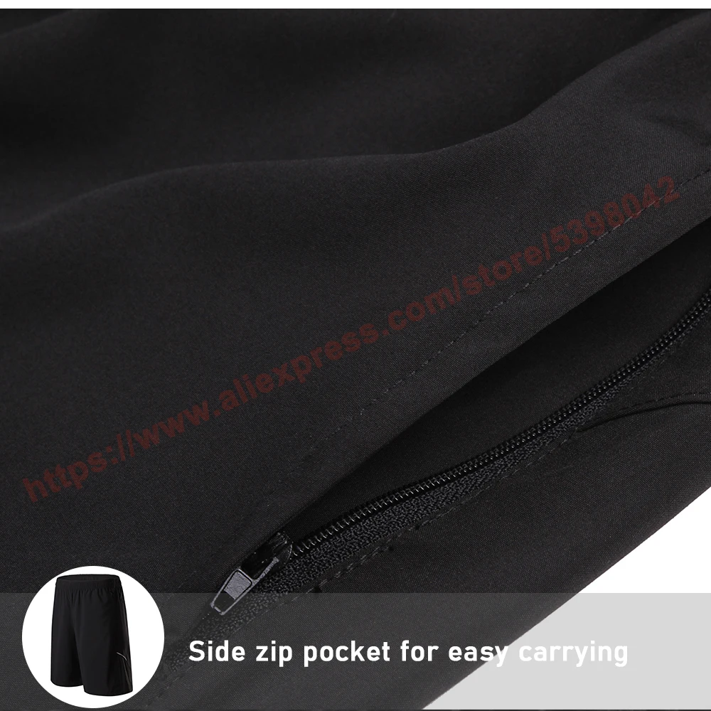 Running Shorts Men Sports Jogging Zipper Pockets Shorts Men's Basketball Fitness Training Quick Dry Short Pant