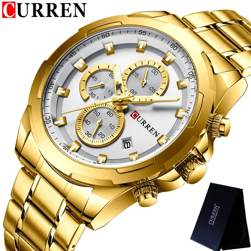 Часы наручные CURREN Мужские с хронографом спортивные армейские брендовые
