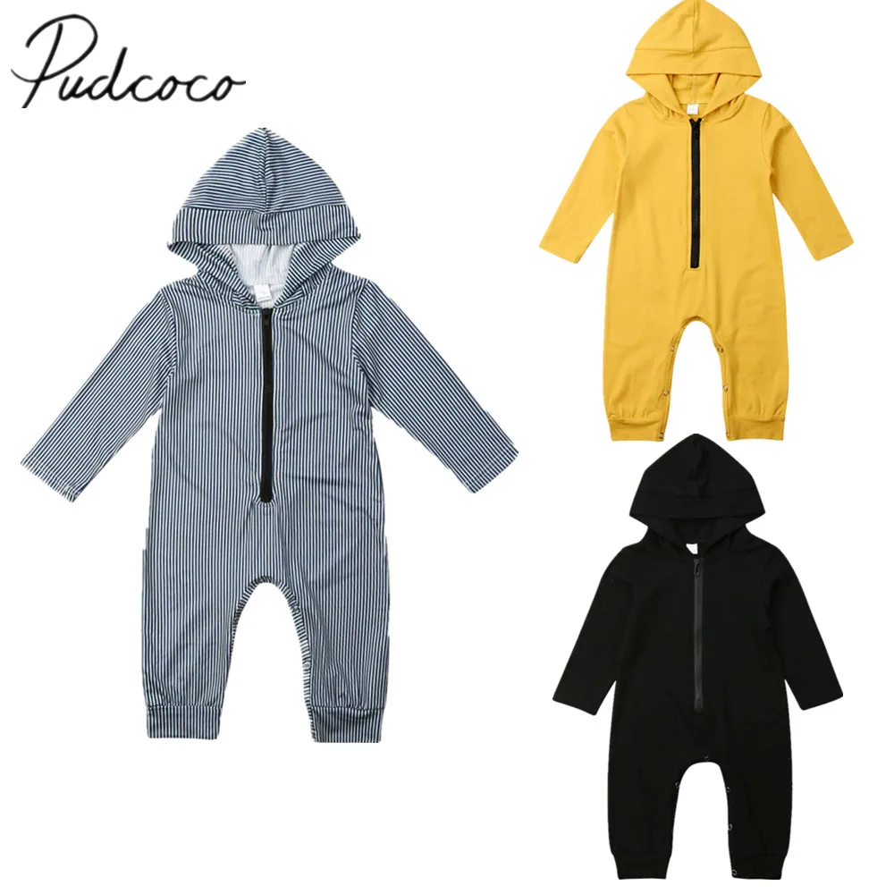 Коллекция 2019 года брендовая хлопковая одежда с капюшоном для новорожденных