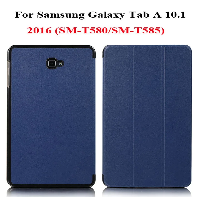 2016 DarkBlue Ультратонкий чехол для samsung Tab A 10,1 T580 T585 T510 T515 чехол для планшета для samsung Galaxy Tab A 10,1 чехол - Цвет: 2016 DarkBlue