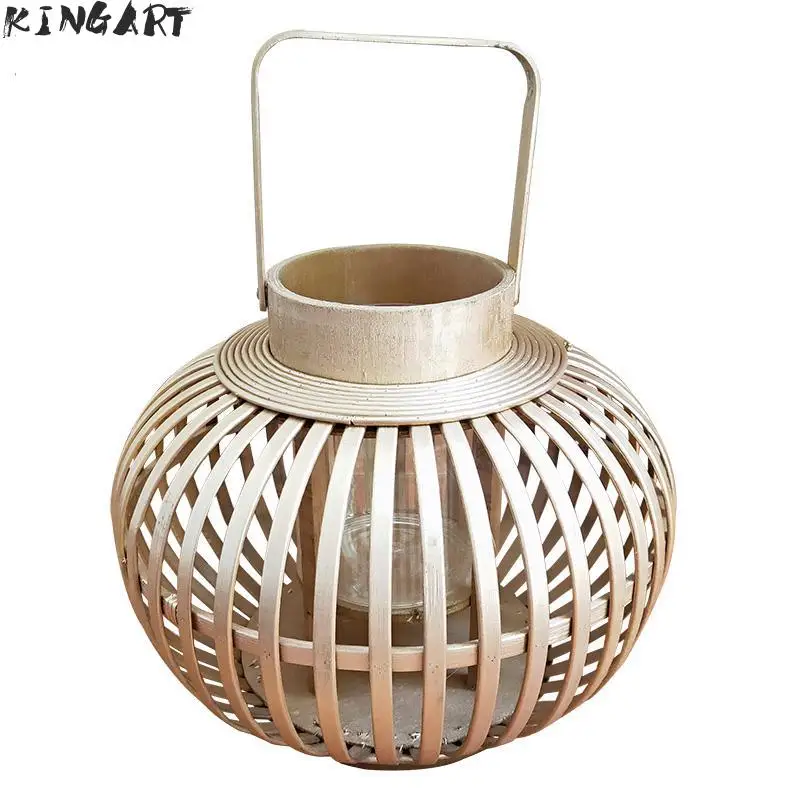 Винтажный Ретро подсвечник декоративный античный деревянный бамбуковый