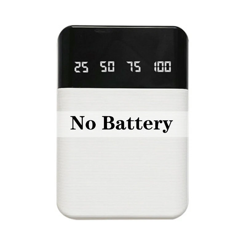 

5.2V 2.1A Type-c Power Bank Shell 4*18650 Battery Digital Display Powerbank Case with Charge Cable Detachable Back
