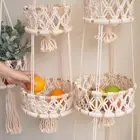 Кухонная корзина для хранения фруктов, подвесная корзина для растений, подвесной цветочный горшок для двора и сада
