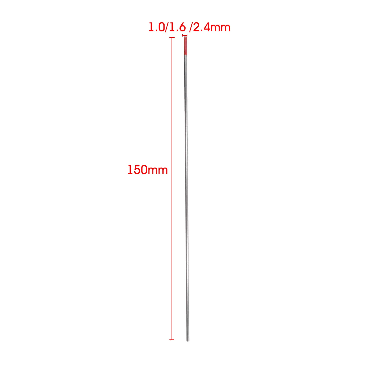 

Professional Tungsten electrodes tig electrodes welding 150mm 1.0 1.6 2.4mm WT20 Red electrodes for welding aluminum Tools