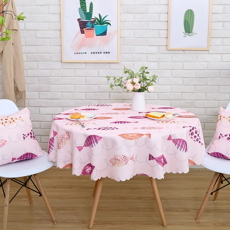 Новый Свежий водонепроницаемый круглый стол ткань Листья плед квадратная