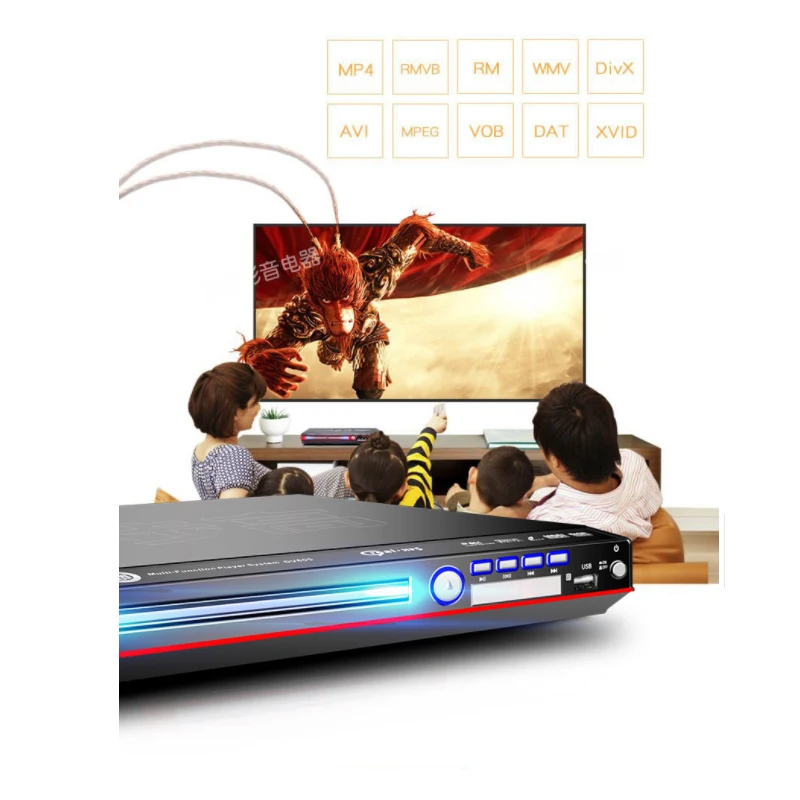 Kaolanhon 11 Вт-19 Вт 220 В с USB 4,0 Bluetooth плеер dvd-плеер EVD VCD CD плеер домашний аудио игровой плеер PAL/NTSC/Авто 2 канала