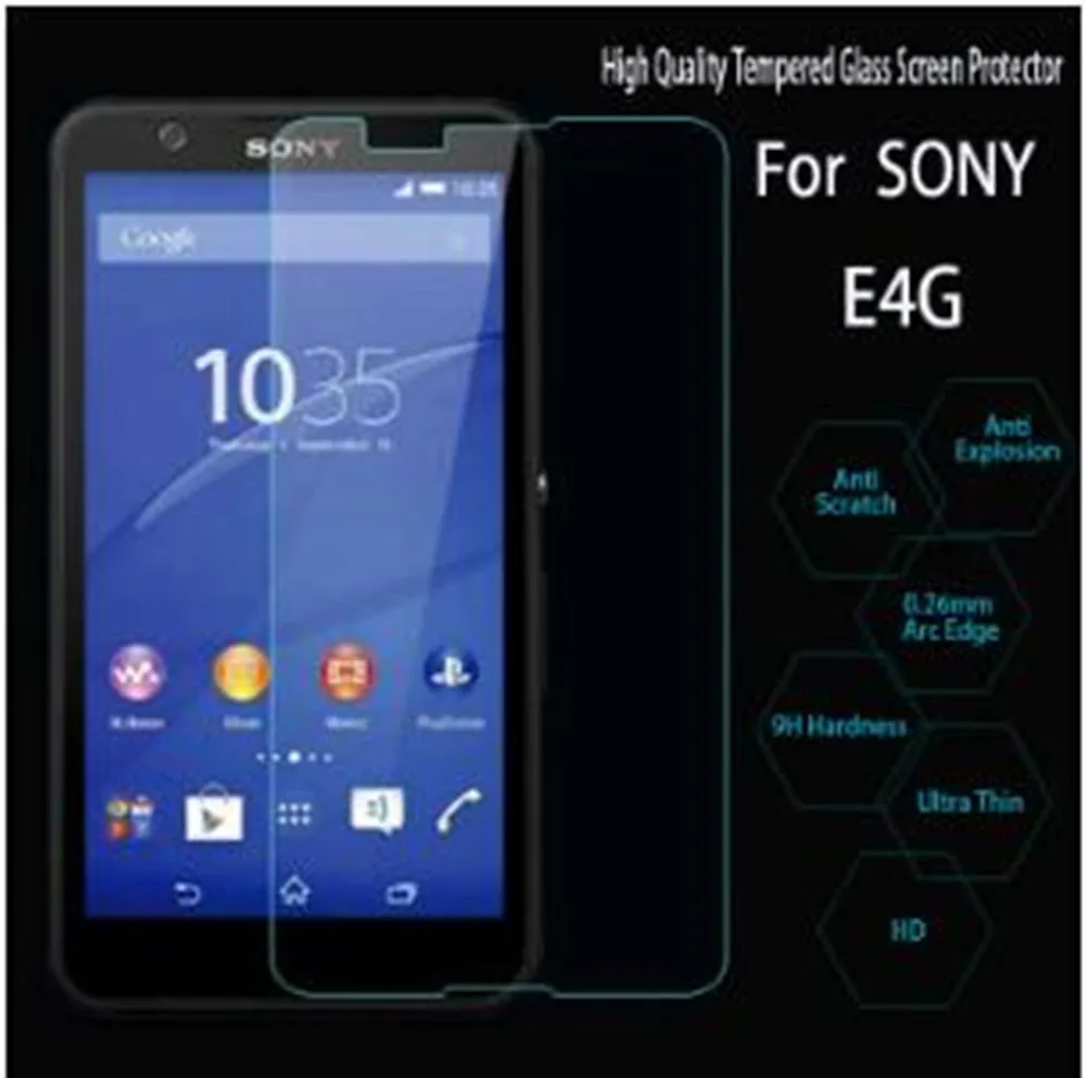 

Высококачественное закаленное стекло 9H, защитная пленка, Взрывозащищенная Защита экрана для Sony Xperia E4g Dual E2033 E2003, стекло