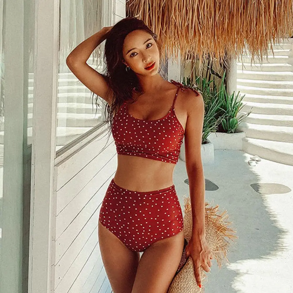 

Swimwear Belly-covering High Waist Two-piece Split Belly-covering Women's Swimsuits 2021 Sexy Swimwear Female Swimming
