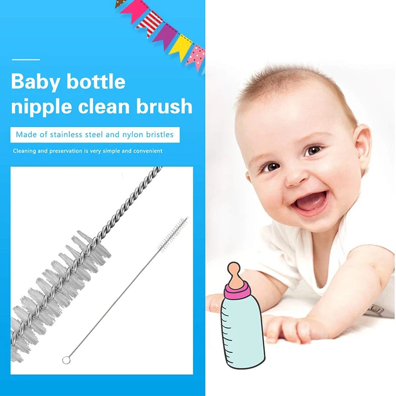 100 шт Чистящая Щетка для металлической соломы E-co Содружественная многоразовая