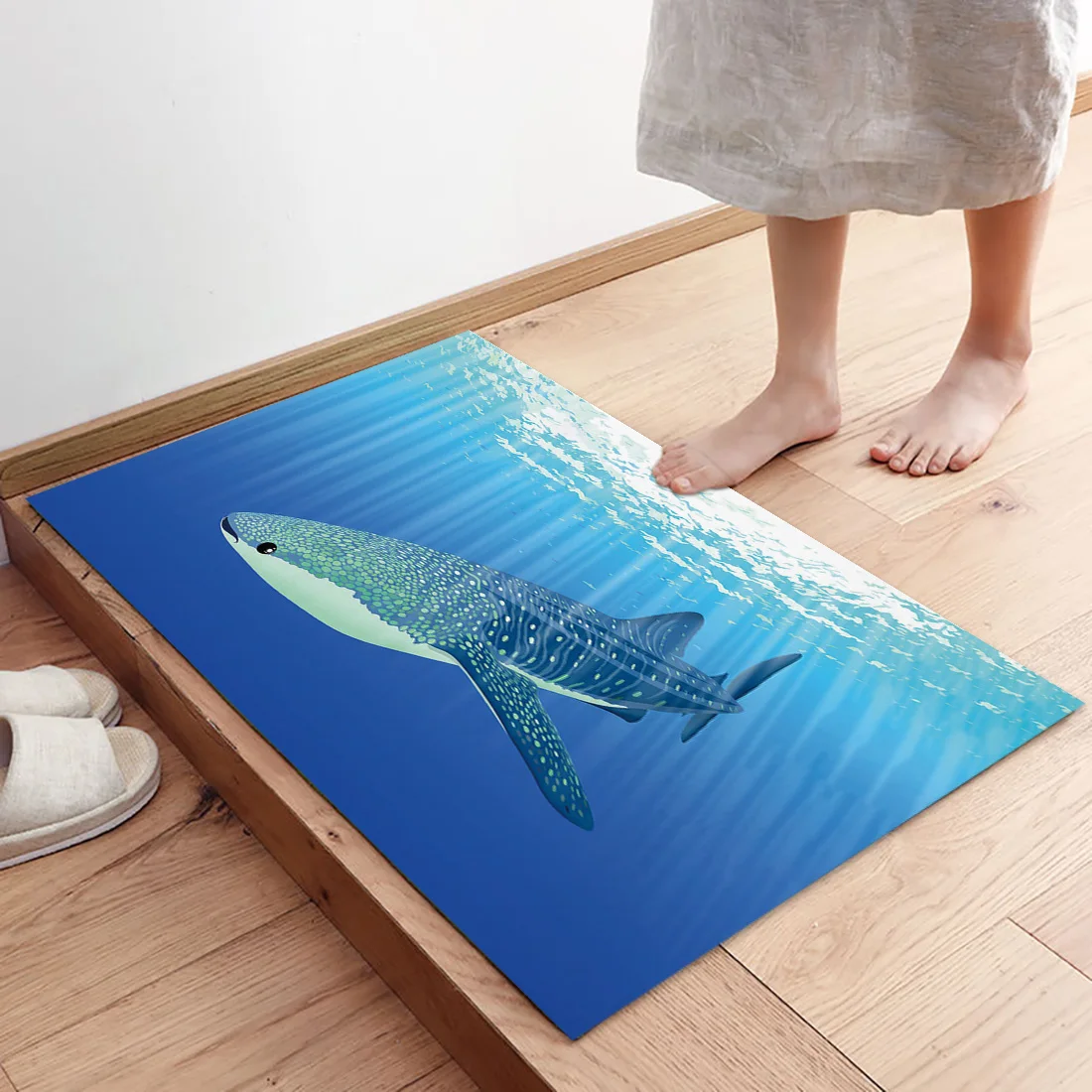 Современный кухонный коврик для рыб плавания в океане коридор ванная комната