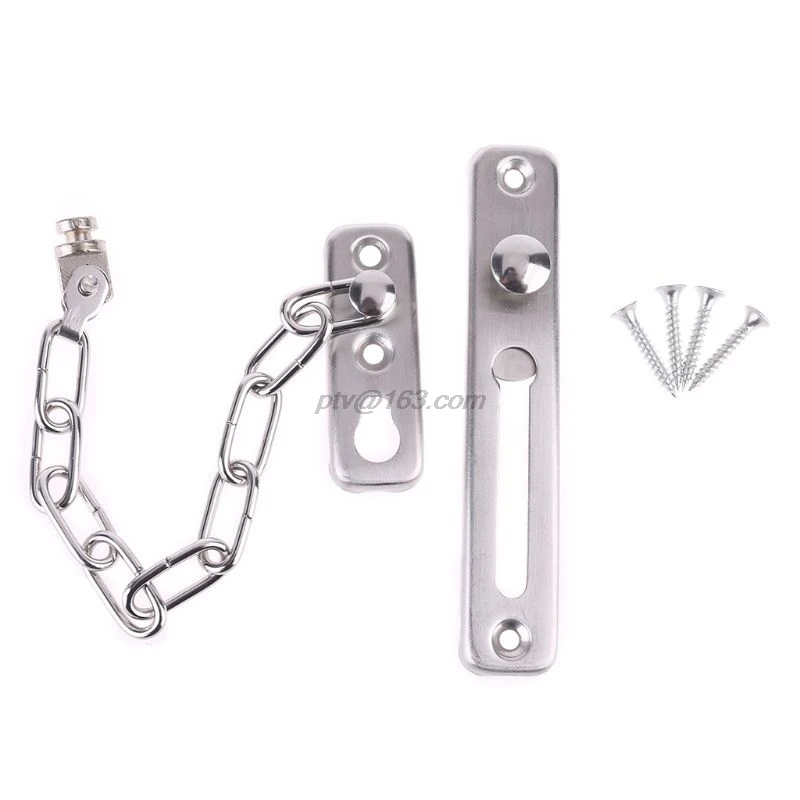 1 упаковка противоугонная Дверная Цепочка Из Нержавеющей Стали раздвижной болт