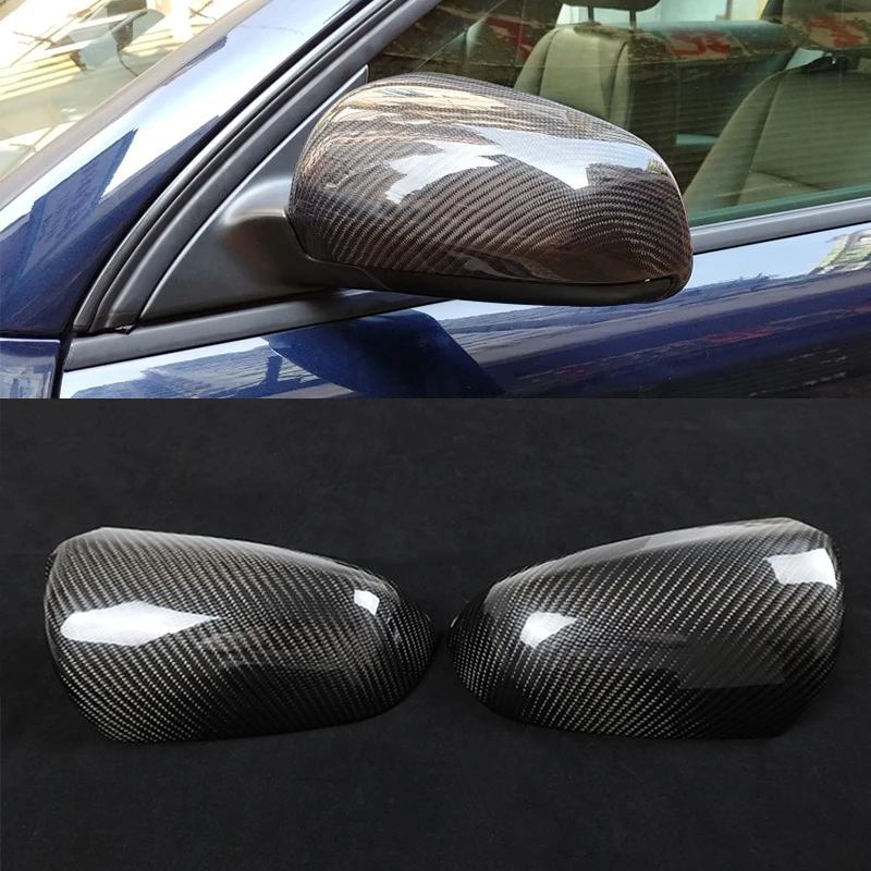 

Для AUDI A4 B7 S4 A6 C6 2003- 2007 2 шт. реальное углеродное волокно боковое крыло зеркало заднего вида сменная крышка отделка чехол оболочка