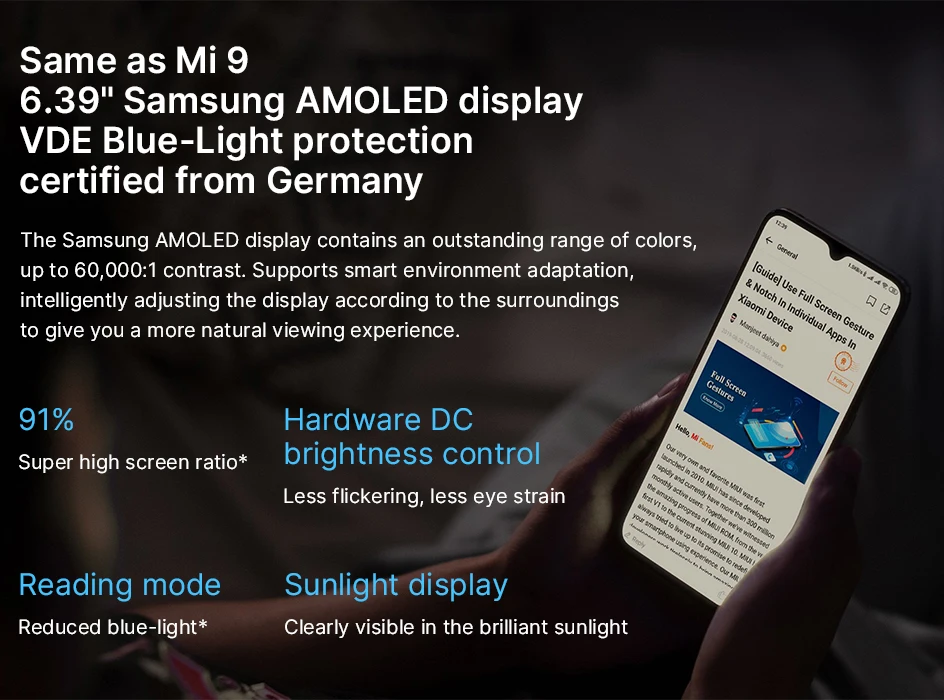 Мобильный телефон Xiaomi Mi 9 Lite, 6 ГБ, 64 ГБ, глобальная версия, Snapdragon 710, 32 МП, AI, Селфи, 48мп, тройная камера, 4030 мА/ч, 18 Вт, быстрая зарядка