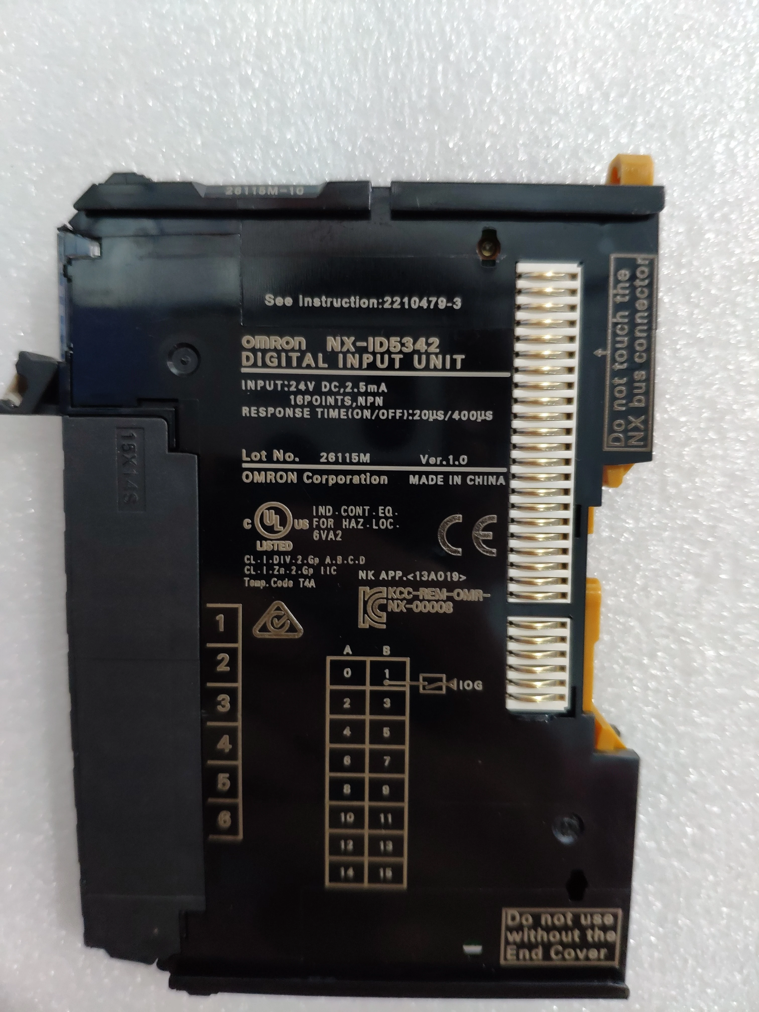 

Japan OMRON DIGITAL INPUT UNIT NX-ID4342 NX-ID5342/NX ID4342 NX 5342 Ninety percent newThe price is negotiable