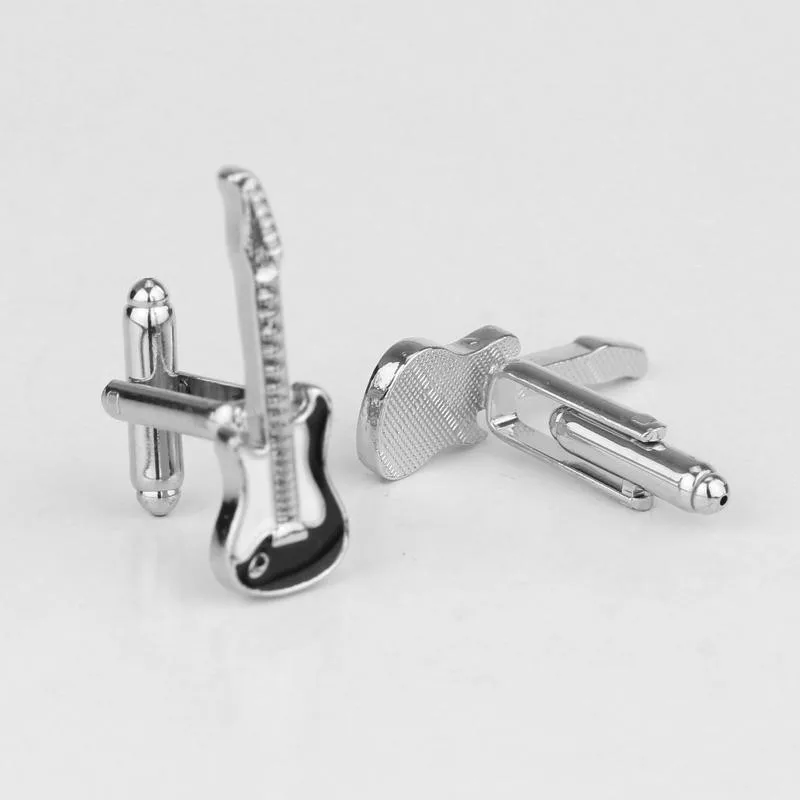 Мужские Подарочные запонки для скрипки серебряного цвета новинка дизайн