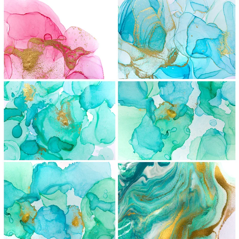 

SHENGYONGBAO Vinyl Custom Photography Backdrops Props Colorful Marble Pattern Texture Photo Studio Background 20830DLH-08